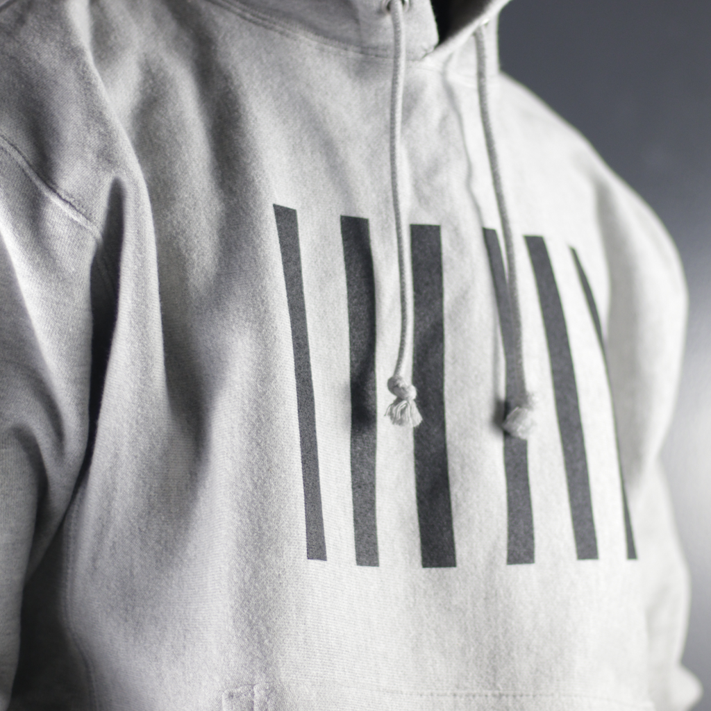 Champion Bars Hoodie Gray